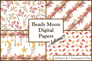 Autumn Beady Moon Digital Papers Tiles: A Thoughtful Choice for Seasonal Design Projects