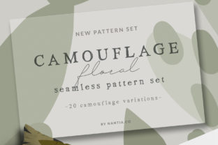 Bring Depth and Contrast to Your Designs with the Camouflage Floral Pattern Set