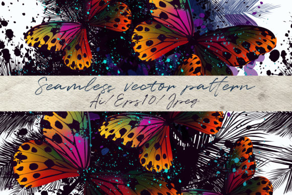 Butterfly Floral Vector Tropic Pattern: Elegant, Scalable Design for Real Creative Projects