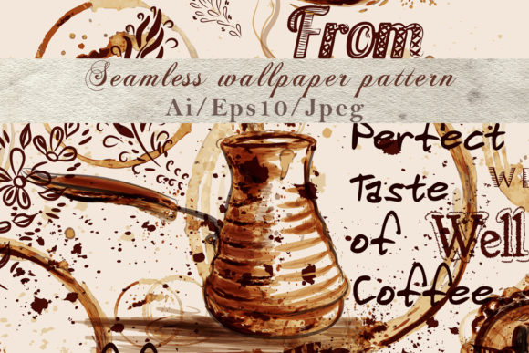 Coffee Vector Pattern Illustration: Timeless Warmth, Infinite Flexibility