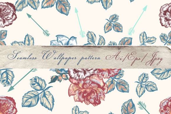 Fashion Bohemian Pattern Arrows, Roses
