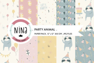 Party Animal Digital Paper Confetti: Vibrant, Versatile, and Print-Ready