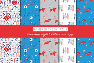 Scandinavian Folk Digital Paper: Seamless Patterns for Authentic, Effortless Design