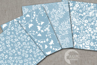 Shabby Chic Lace Digital Papers AMB-1915